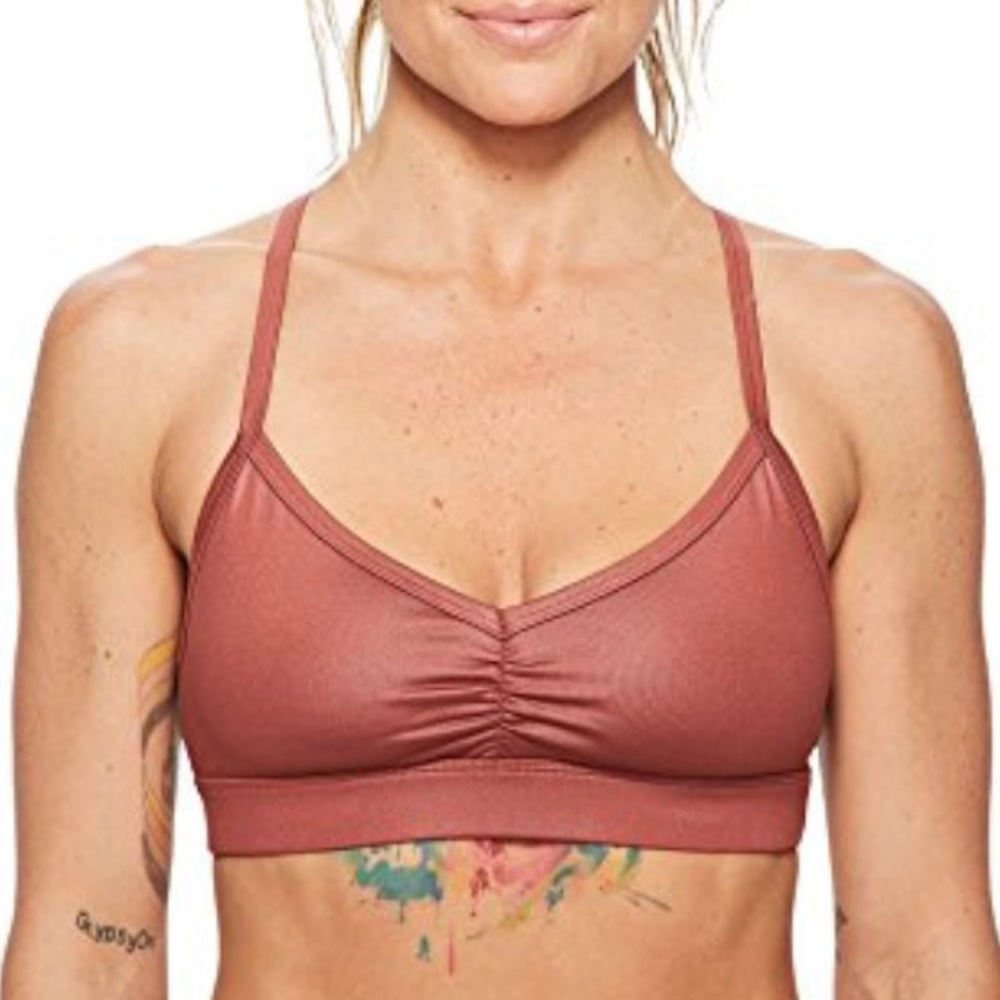 Alo Yoga Sunny Strappy Bra Dusty Rose Pink NWT